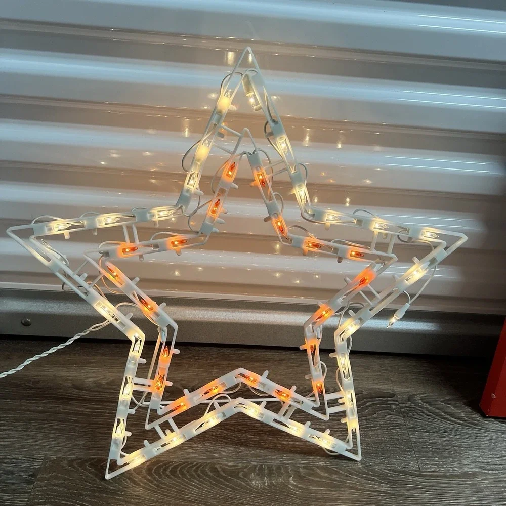 Lighted Star Christmas Window Silhouette Decoration 20